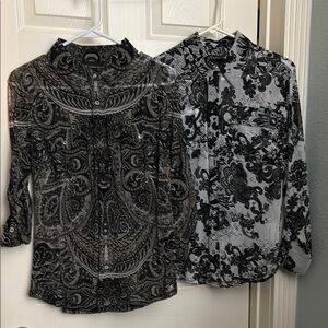 Elegant Black and Gray Women's Tops